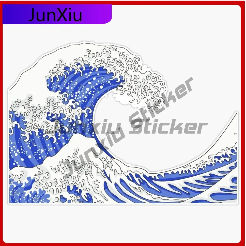 

Great Blue Wave Vinyl Sticker Waterproof Decal Accessories Car Laptop Wall Window Bumper Decals Motorcycle Stickers Camper Cars