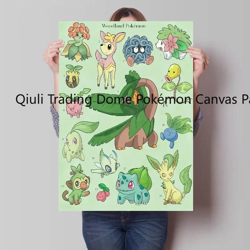 Klassische Anime Pokemon Leinwand Malerei Bulbasaur Squirtle Poster Bild Wand kunst Kinderzimmer Dekoration lebende Wohnkultur Geschenke