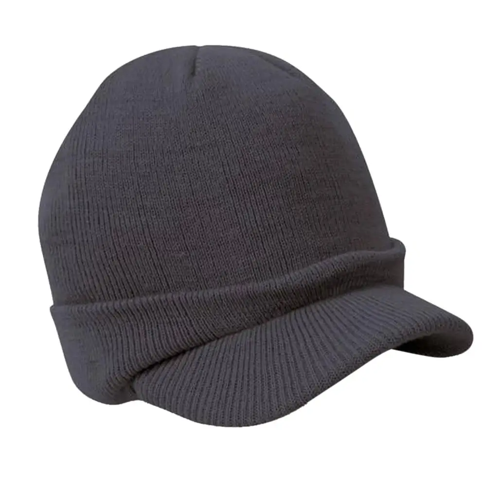 Men Winter Knitted Hat Outdoor Cycling Woollen Hat Ear Protection Warmth Peaked Cap Casual Fashion Outgoing Working Winter Hat