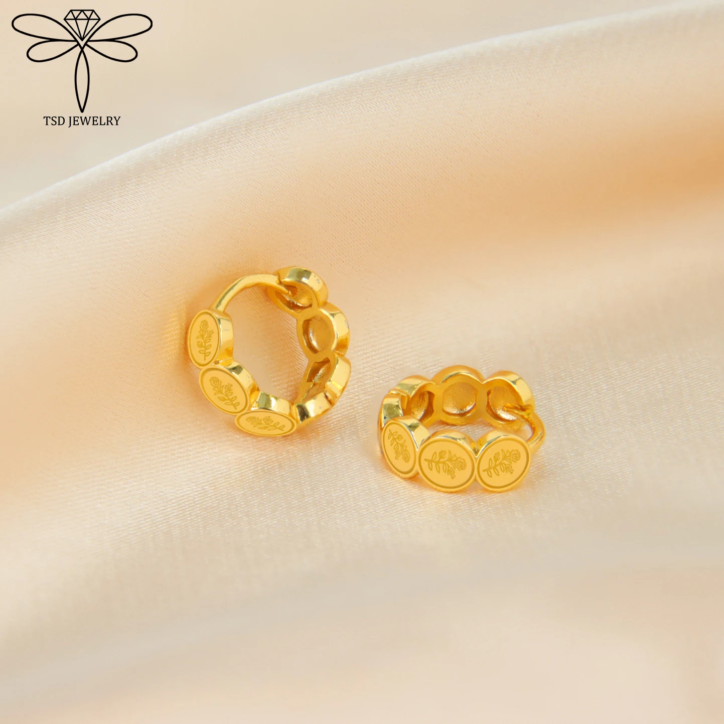 Turkish Vintage Coins Drop Earrings 21k Gold Plated Dubai Bridal Wedding Dangles Earring Saudi Women Daily Party Jewelry view 4