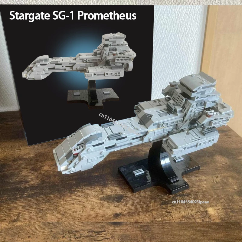 

MOC Stargated SG-1 Прометей Космический корабль Строительные блоки Модель DIY Научно-фантастический фильм Сборка Кирпичи Детские игрушки Рождественские подарки