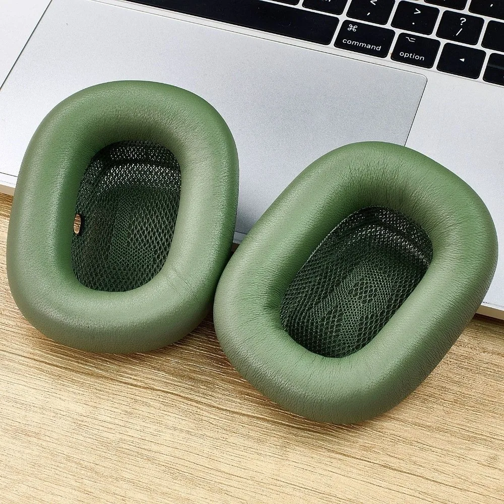1 paire d'oreillettes de remplacement en peau d'agneau, antibruit, en mousse éponge pour casque Apple Airpods Max Gen 1 2