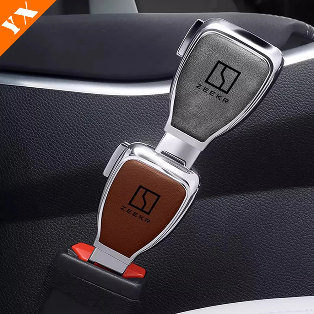For Geely Zeekr 001 2021-2024 Accessories Stainless Seat Belt Clip Extender Seatbelt Lock Buckle Extension Plug