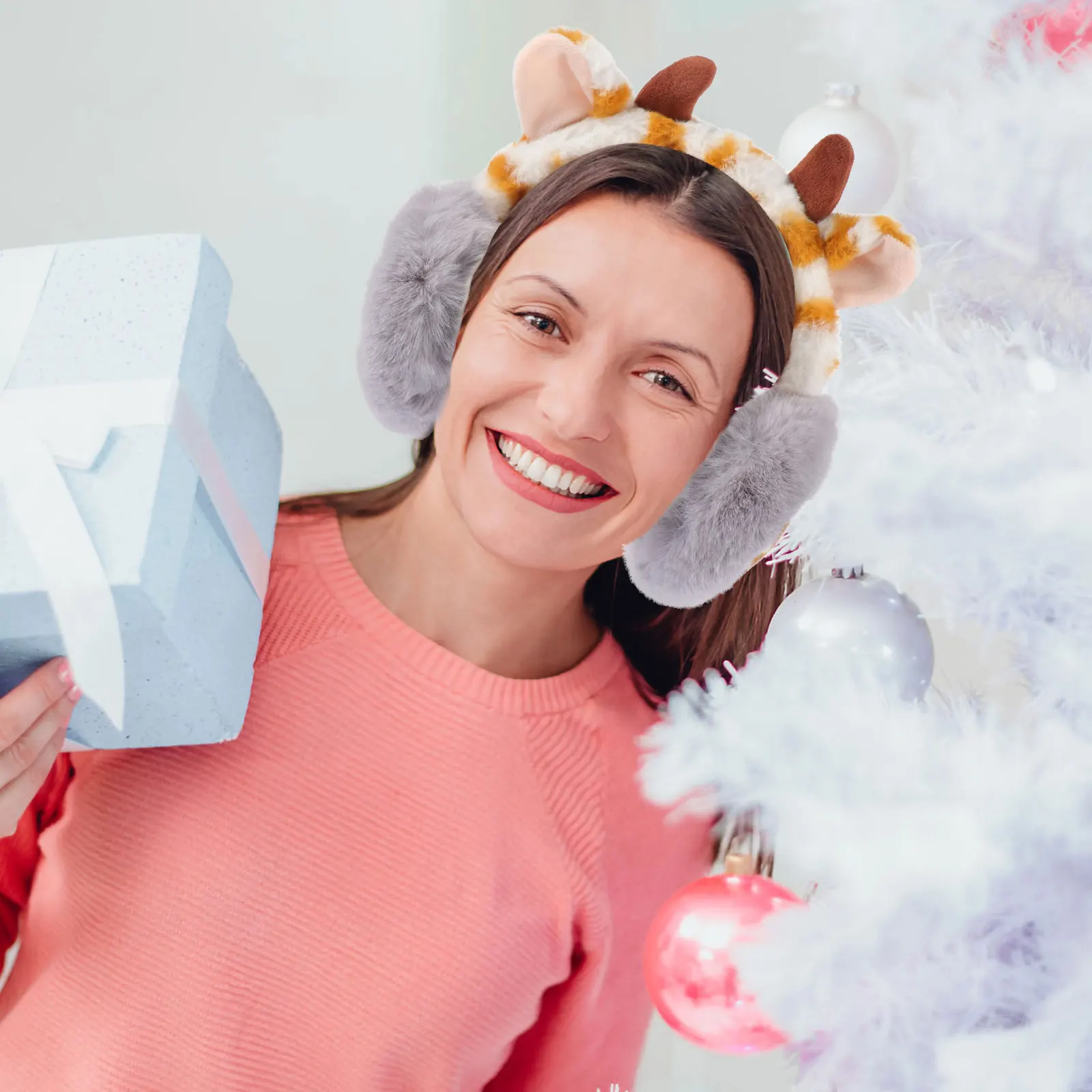 

Warm Earmuffs Ear Protector for Kids Made of Rabbit Hair Girls Earmuff Adorable Earmuff Portable Christmas Gift