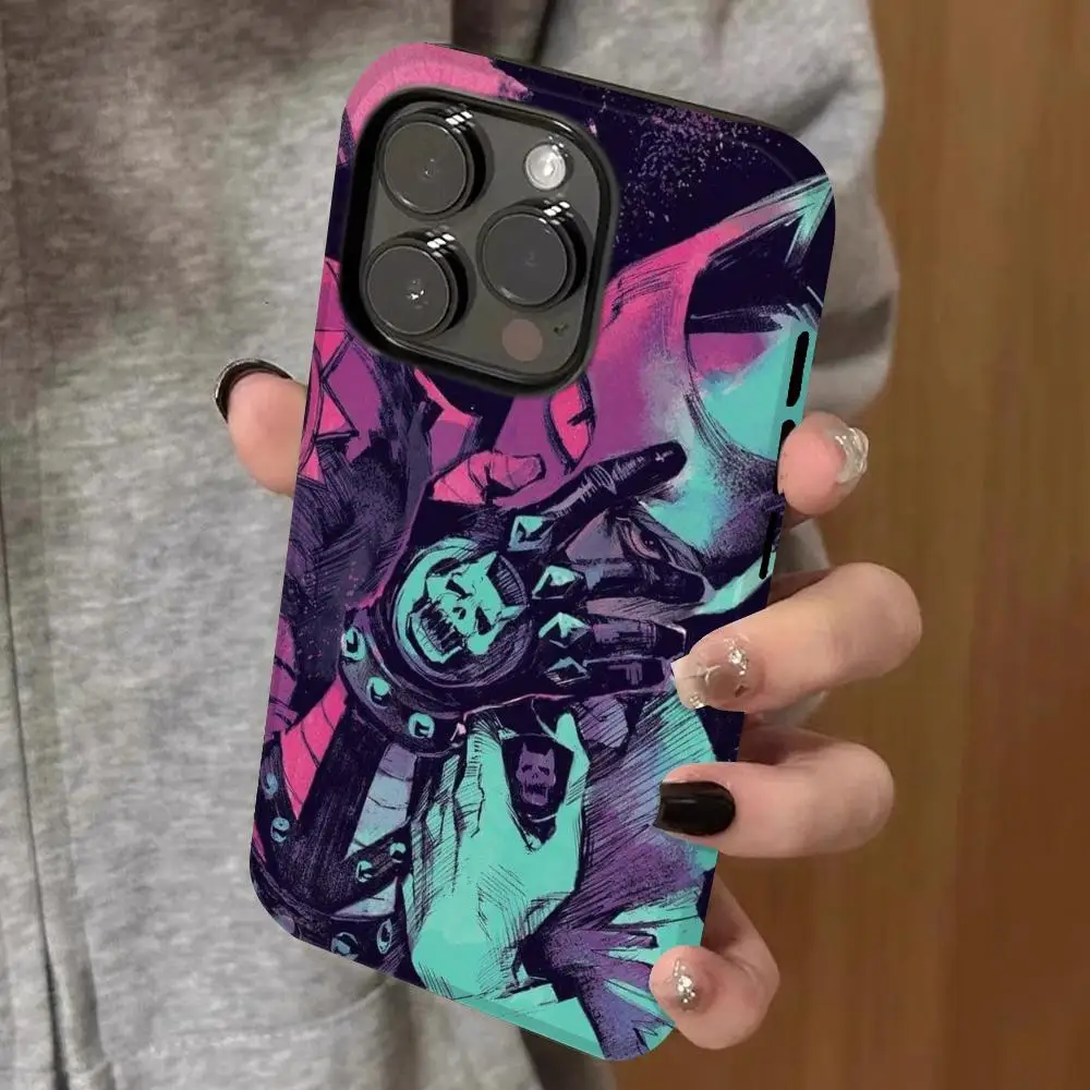 

jojos killer queen Phone Case Double-layered 2-in-1 Film Case For IPhone 16 15 Promax 14 13 Pro 12 11 plus Samsung S Covers