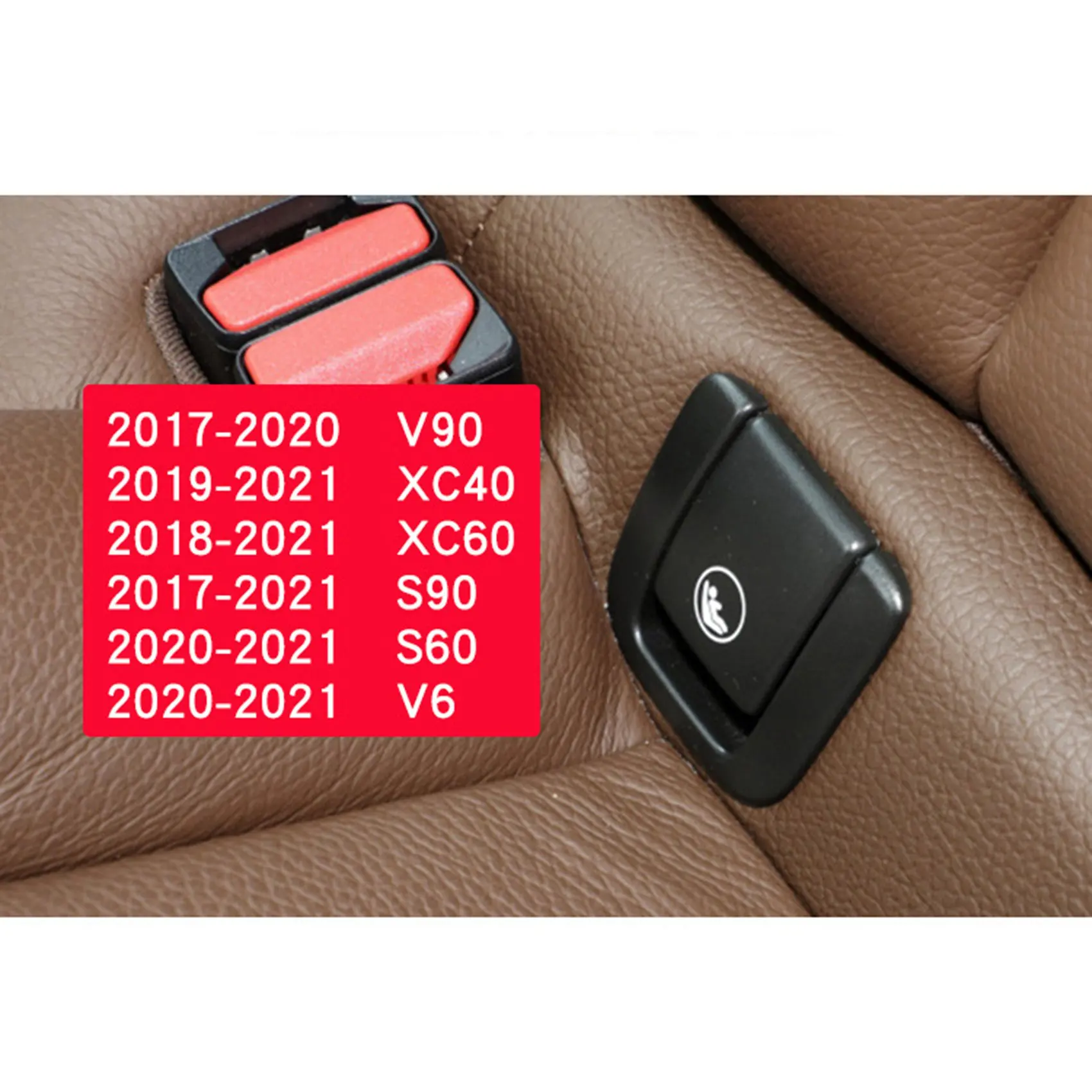 Car Rear Seat Hook ISOFIX Cover Child Restraint for Volvo V60 V90 XC40 XC60 S60 S90 Car Rear Seat Hook Black