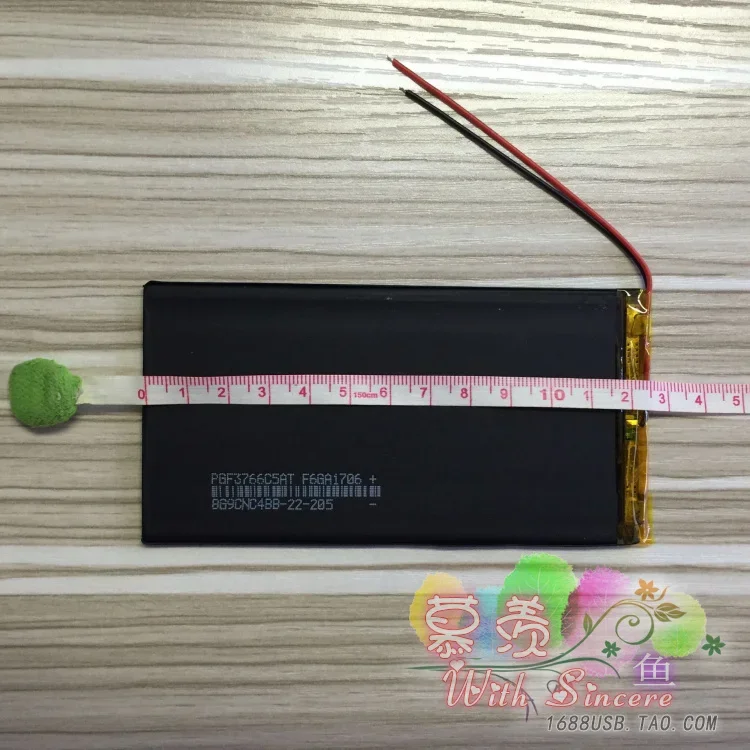 جديد حار أ 3766125   بطارية ليثيوم بوليمر رفيعة للغاية 3.7 فولت، محطة طاقة سبعة، كمبيوتر لوحي قوس قزح، 5000 مللي أمبير في الساعة