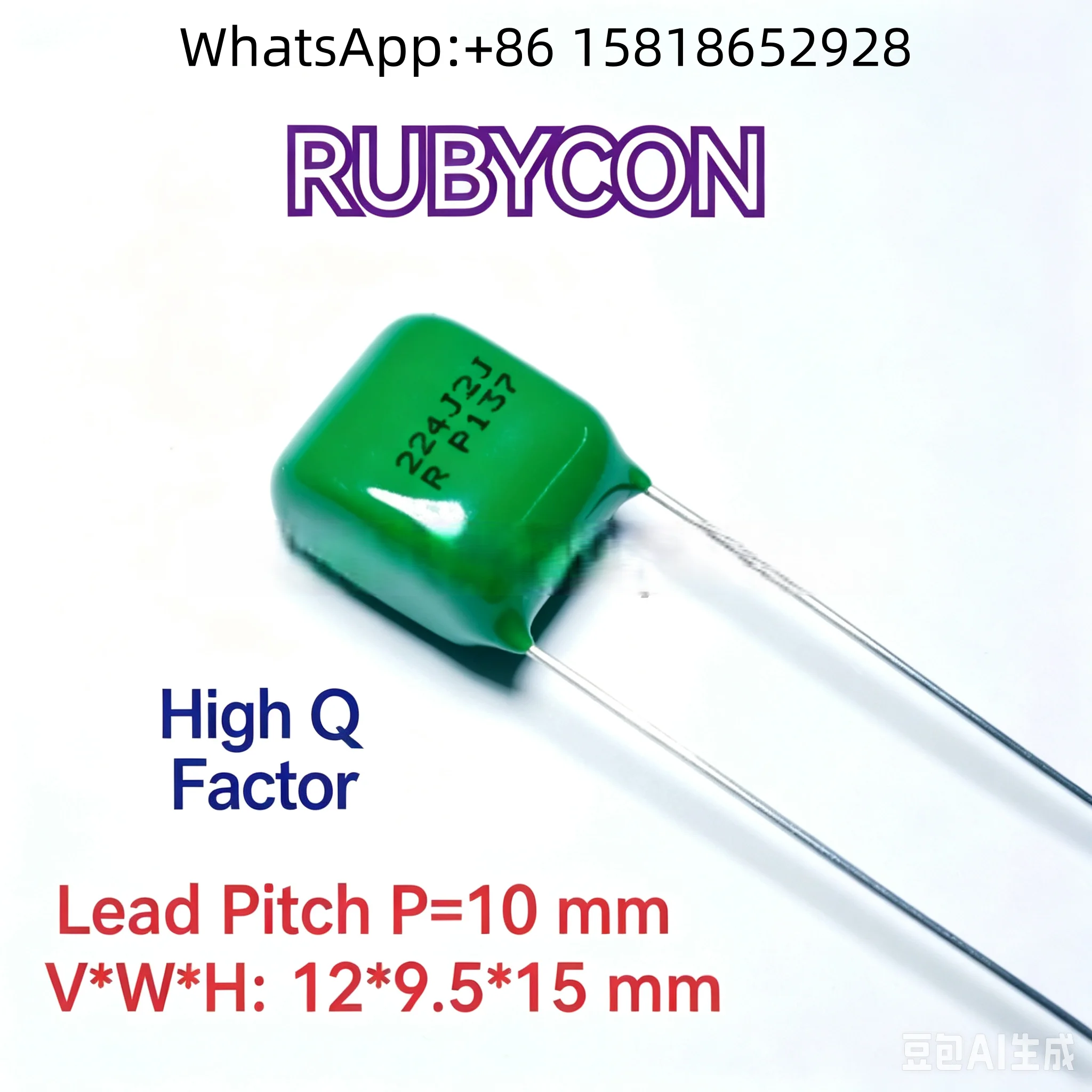 10pcs Japanese Imported Rubycon CBB 0.22uf 224 220nF 630v High Q Audio Resonance Capacitor