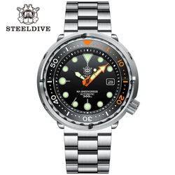 Steeldive SD1975C Limited Supply 47.5mm Two-tone Ceramic Bezel 300m Waterproof Stainless Steel NH35 Tuna Mens Dive Watch