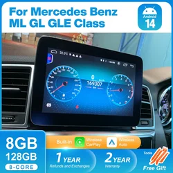Android 14 Car Radio For Mercedes Benz ML GL GLE Class W166 X166 GPS Wireless Android Auto Carplay  Multimedia Player Head Unit
