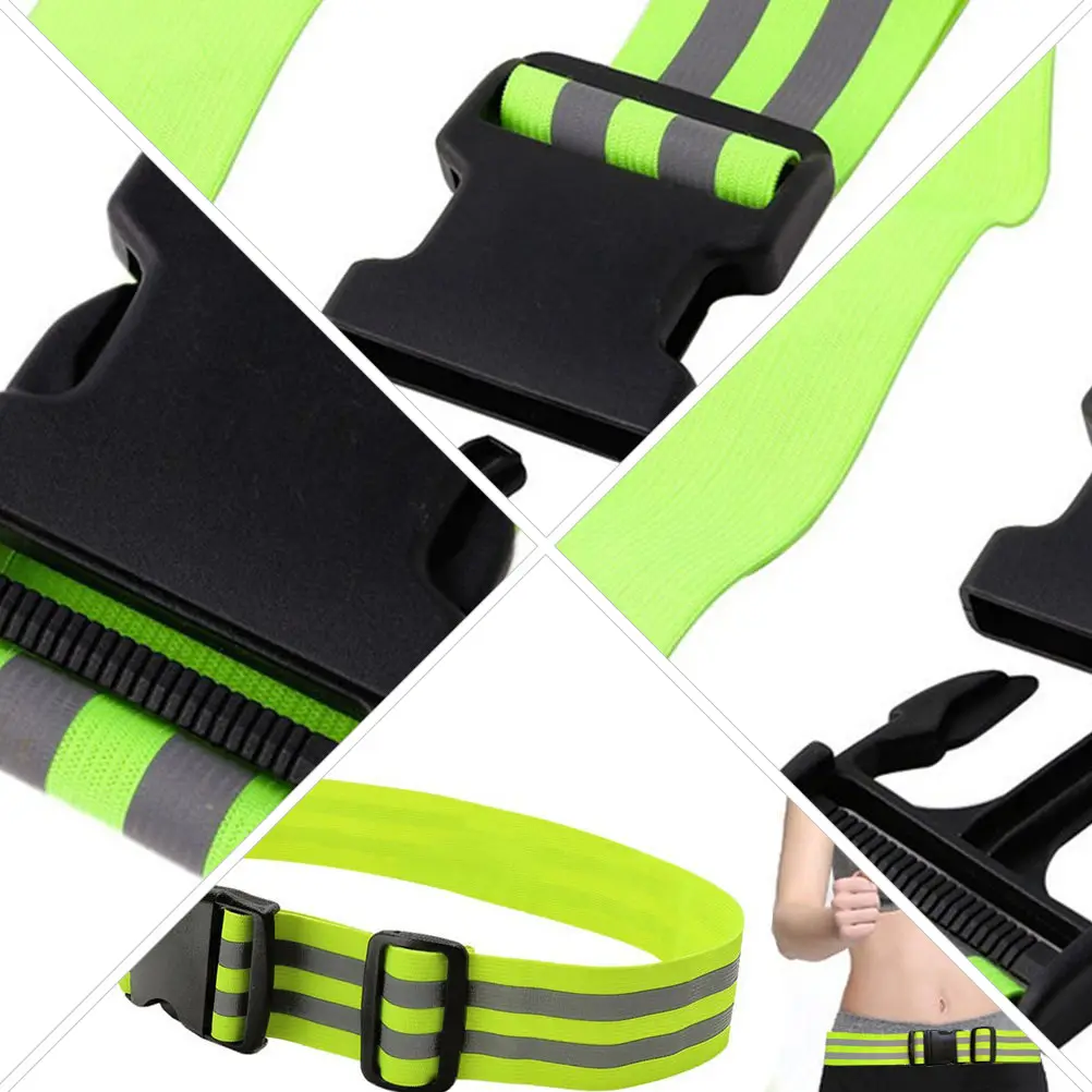 

2pcs Reflective Elastic Polyester Adjustable Straps Outdoor Camping Hiking Night Running Cycling Gear