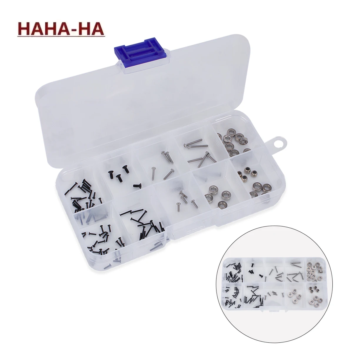 120Pcs Stainless Steel Screws Nut Bearing Set Box for 1/30 RC Crawler Car Axial SCX30 Replacement Parts Accessories