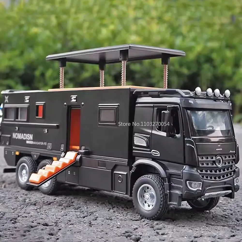 1/24 Nomadison RV Legierung Modell auto Spielzeug Simulation Sound und Licht Pull-Back Geländewagen Kinder Sammlung Dekoration Geschenk