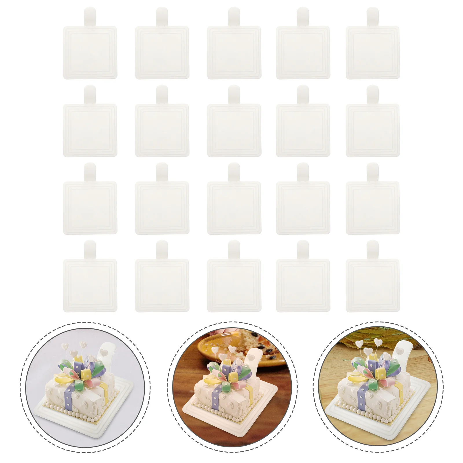 

100Pcs Mousse Trays Premium Dessert Display Trays Safe Eco-Friendly Material Multi-Purpose Kitchen Supplies Cake Storage Pads