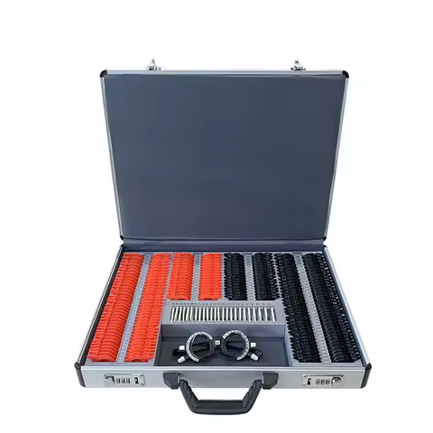 232Pcs Optical Trial Lens Set Box Glasses Lens Optometry Box Plastic Ring Insertion Box Optometry Test Box Optometry Equipment