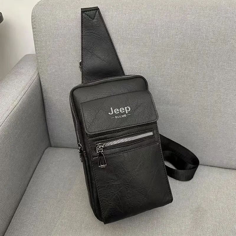 

JEEP BULUO brand, 2026 new high-quality men's trendy bag, split leather handbag, oversized single-shoulder bag for young men