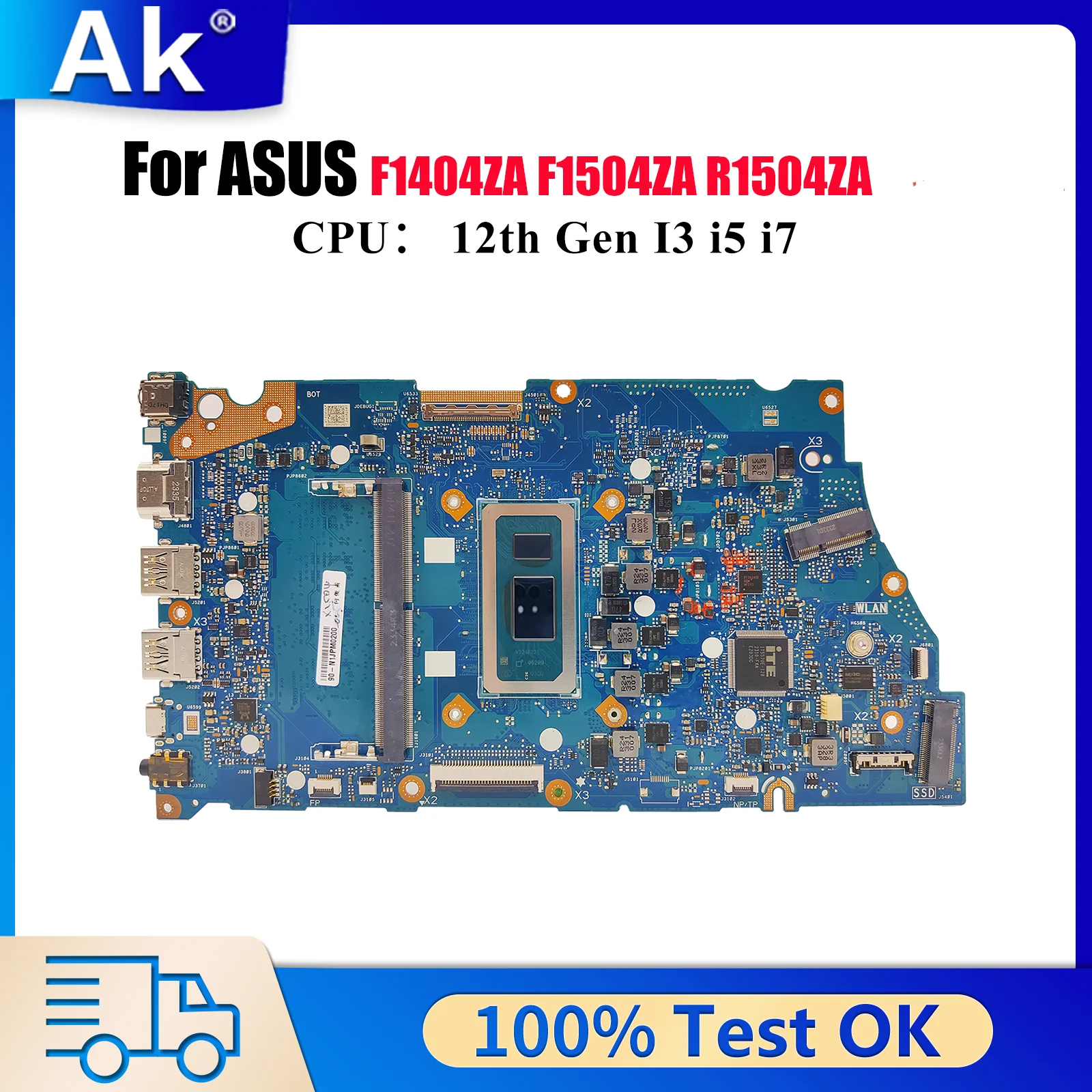 

X1704ZA Laptop Motherboard For ASUS VivoBook X1404Z X1404ZA F1504ZA R1504ZA F1704ZA F1404ZA Mainboard With 12th Gen I3 i5 i7 stk