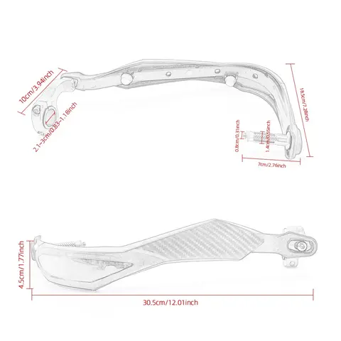  혼다 ADV EXC Enduro Husqvarna TE CRF WRF DRZ KLX 먼지 자전거 ATV 핸들 바 가드 용 22mm 25mm 28mm 오토바이 핸드 가드