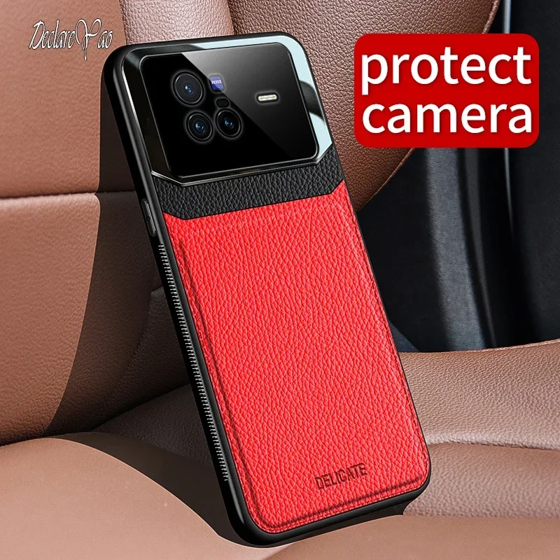 X60 Pro Case DECLAREYAO Ultra Slim Silicone Soft Coque For VIVO X80 X70 X Note X50 X90 X100 Pro Plus Case Leather Hard Acrylic