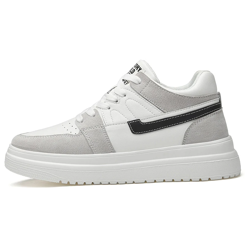 ربيع الخريف الرجال موضة جلد طبيعي أحذية رياضية كاجوال الرجال عالية أعلى أحذية التزلج مريحة دروبشيبينغ #2