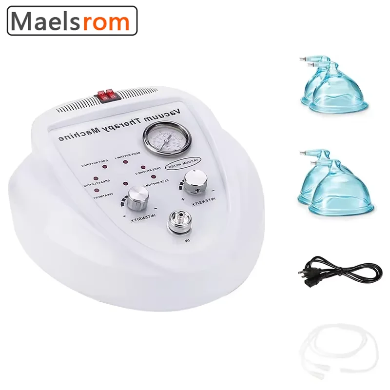 

Профессиональный аппарат для вакуумной терапии — мощность всасывания 73 кПа для увеличения груди и подтяжки ягодиц, включает большие чашки для кожи