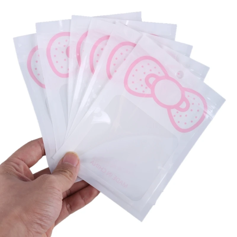 Sacs en plastique transparents à nœud 100 pièces, sacs auto-scellants pour emballage bijoux, boucles sacs