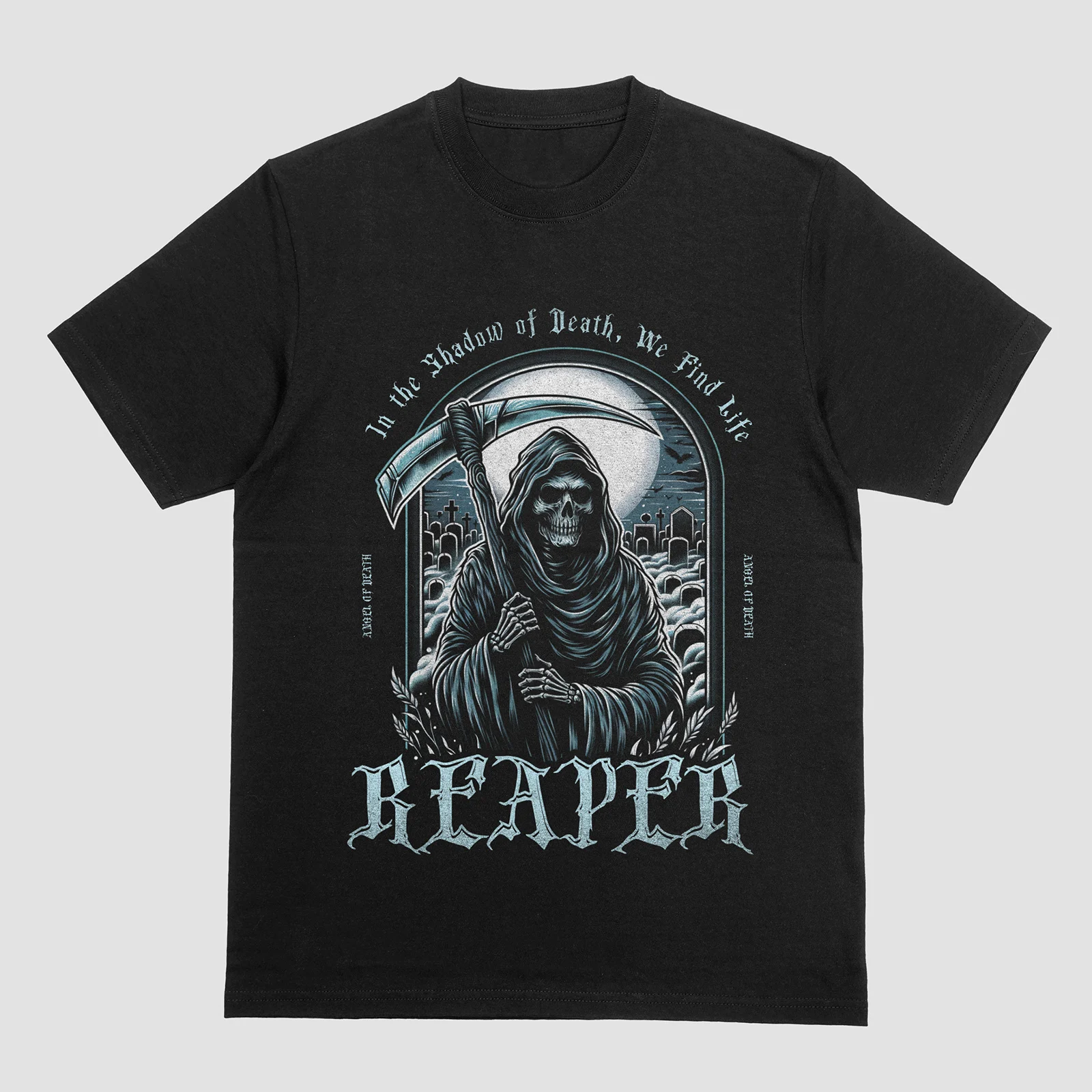 

Футболка Grim Reaper для мужчин, уличная футболка с короткими рукавами и графическим рисунком, футболка «Смерть» на Хэллоуин, хлопковые футболки, подарок