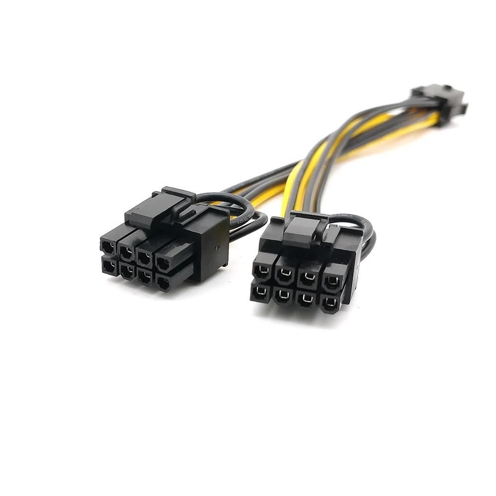 8 Pin PCI Express to Dual PCIE 8 (6+2) Pin Power Cable 20cm Motherboard Graphics Card PCI-E GPU Power Data Cable Splitter