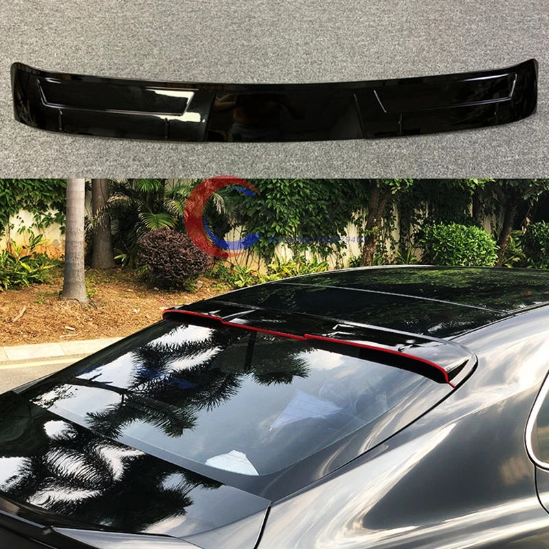 لتويوتا كامري 2018 19 20 21 22 الخلفي الجذع نافذة سقف المفسد أجنحة ABS البلاستيك الأسود الكربون سيارة الضبط الخارجي اكسسوارات