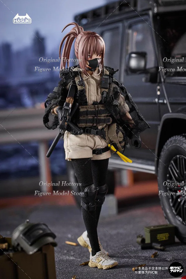 HASUKI PA006 1/12 Scale Women Soldier Security Guard Cold Spring Fei Shi Full Set 6-inches Action Figure Doll Fans Gifts