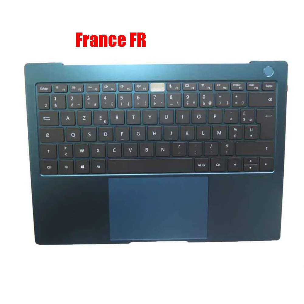 Laptop PalmRest&Backlit France FR/NE/SP/UK/GR/BE keyboard For HUAWEI MateBook X Pro MachD-WFH9 MachD-WFH9A Green Top Case