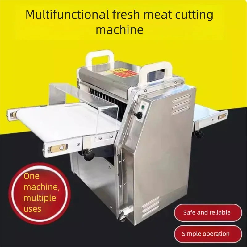 Commercial Desktop Meat Slicer for Restaurant Barbecue Pork Belly Cutter Beef Slicer Kitchen Home Use