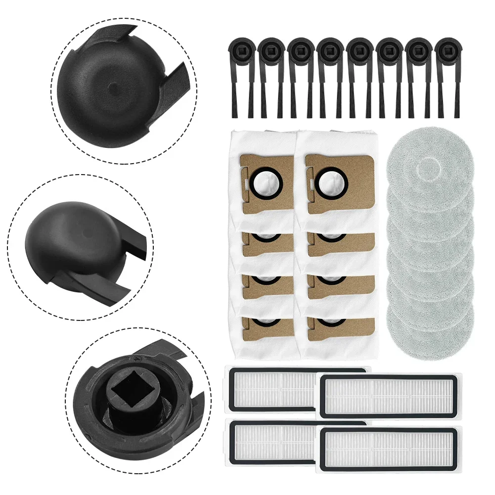 For Mijia M40S OV31CN Filter Mop Cloth Dust Bag Side Brush Kit Vacuum Cleaner Parts Consumables Maintain Clean Hygienic Floor