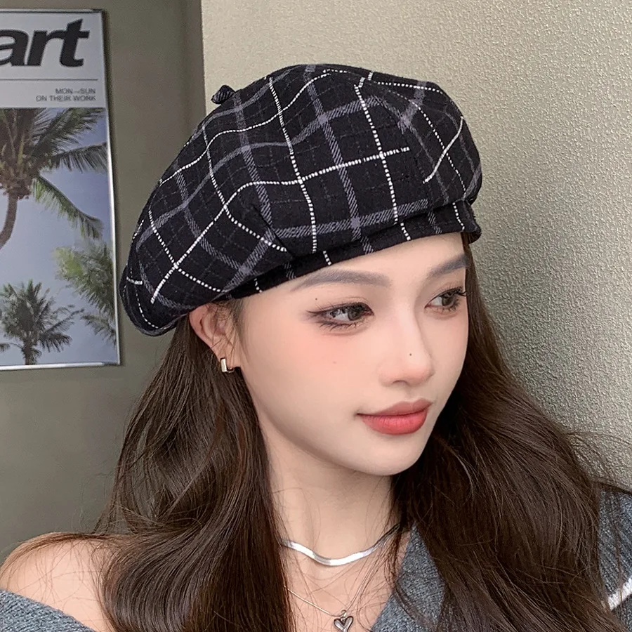 جديد الكورية نمط متقلب قبعة البيريه للنساء خمر الصوف الرسام قبعة الخريف الشتاء الدافئة دافئ قبعات الفنان عادية المألوف ​