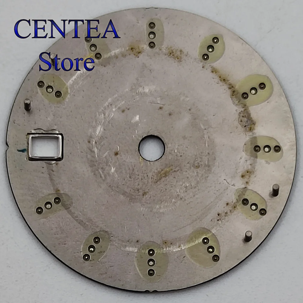 RICHUS 29mm Blue Watch Dial Green Luminous fit NH35 Movement fit 3 O'clock Crown 3.8 O'clock Crown