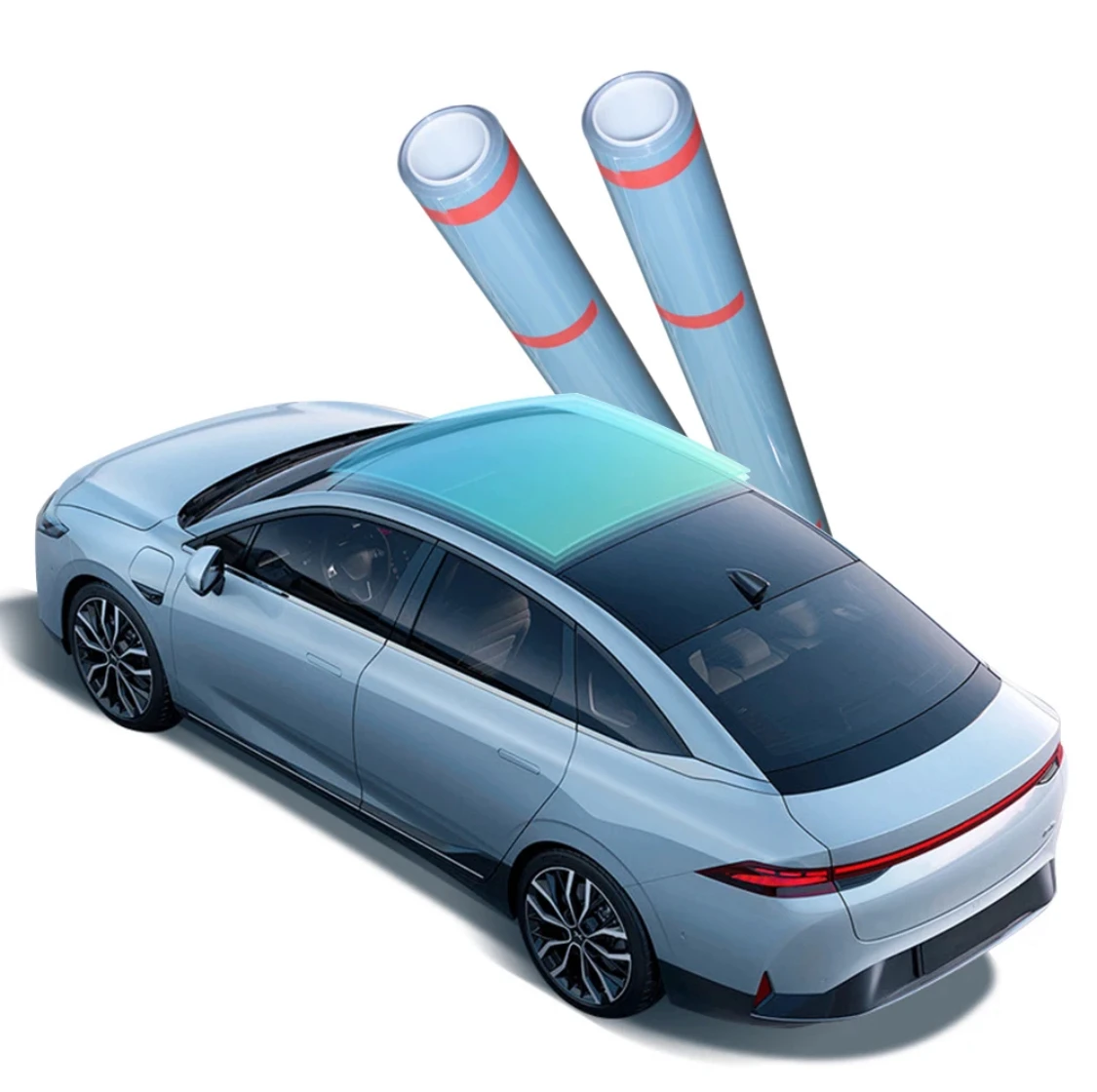 7.5MIL Auto TPU Wrap Film Zonnedak Bescherming Zwart Dak Dakraam Rekbaar Ijs Armor IR Afwijzing Anti-Kras Raampantser