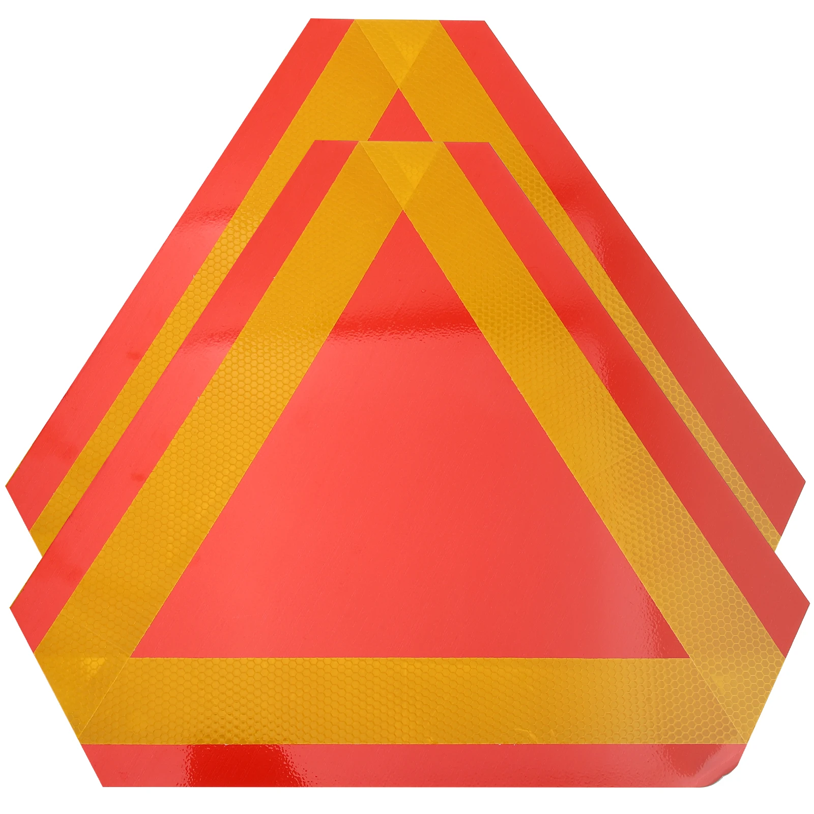 2pcs Triangle Reflectors Slow Moving Vehicle Sign Aluminum Emergency Traffic Safety Signs Reflective Metal Warning Sign Night