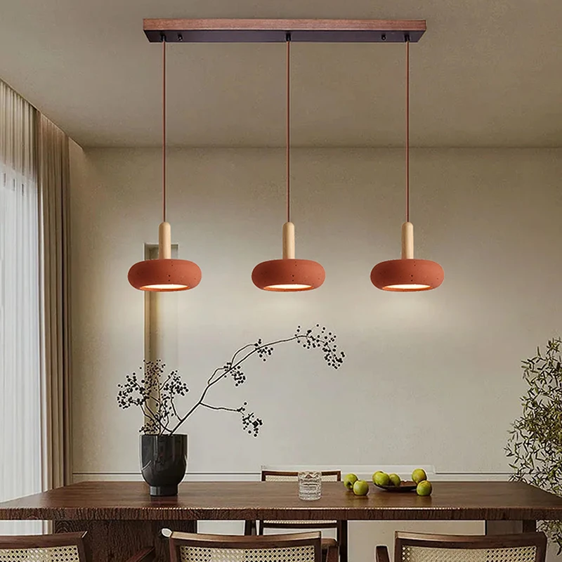 New Led High Aesthetic Small Lamp Apartments Homestays Home Decor Retro Atmosphere Bedroom Dining Table Texture Stone Chandelier