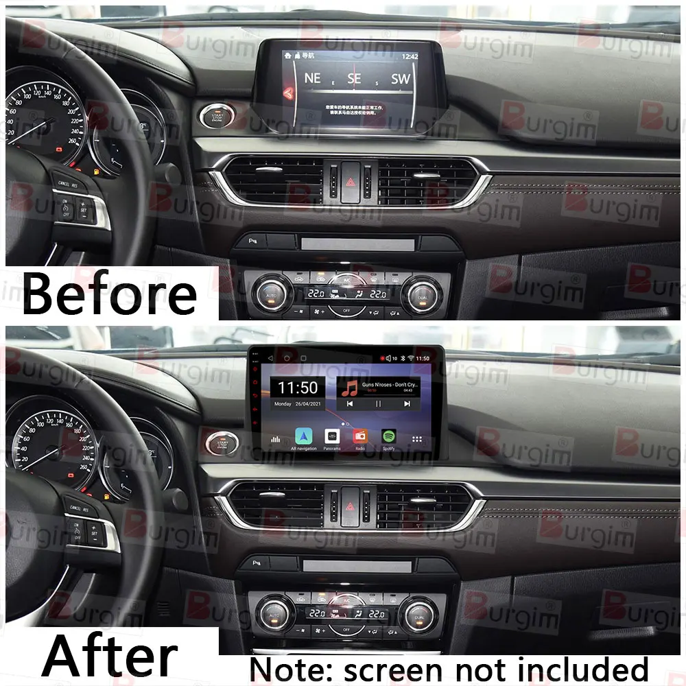Car Radio Fascias Frame For Mazda6 Mazda 6 Atenza 2015-2018 9 inch