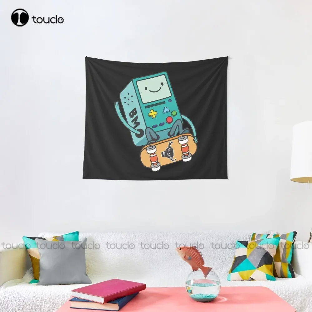 Bmo  Game Life Skate Skateboard Tapestry Wall Tapestry Art Tapestry Wall Hanging For Living Room Bedroom Dorm Room Home Decor view 3