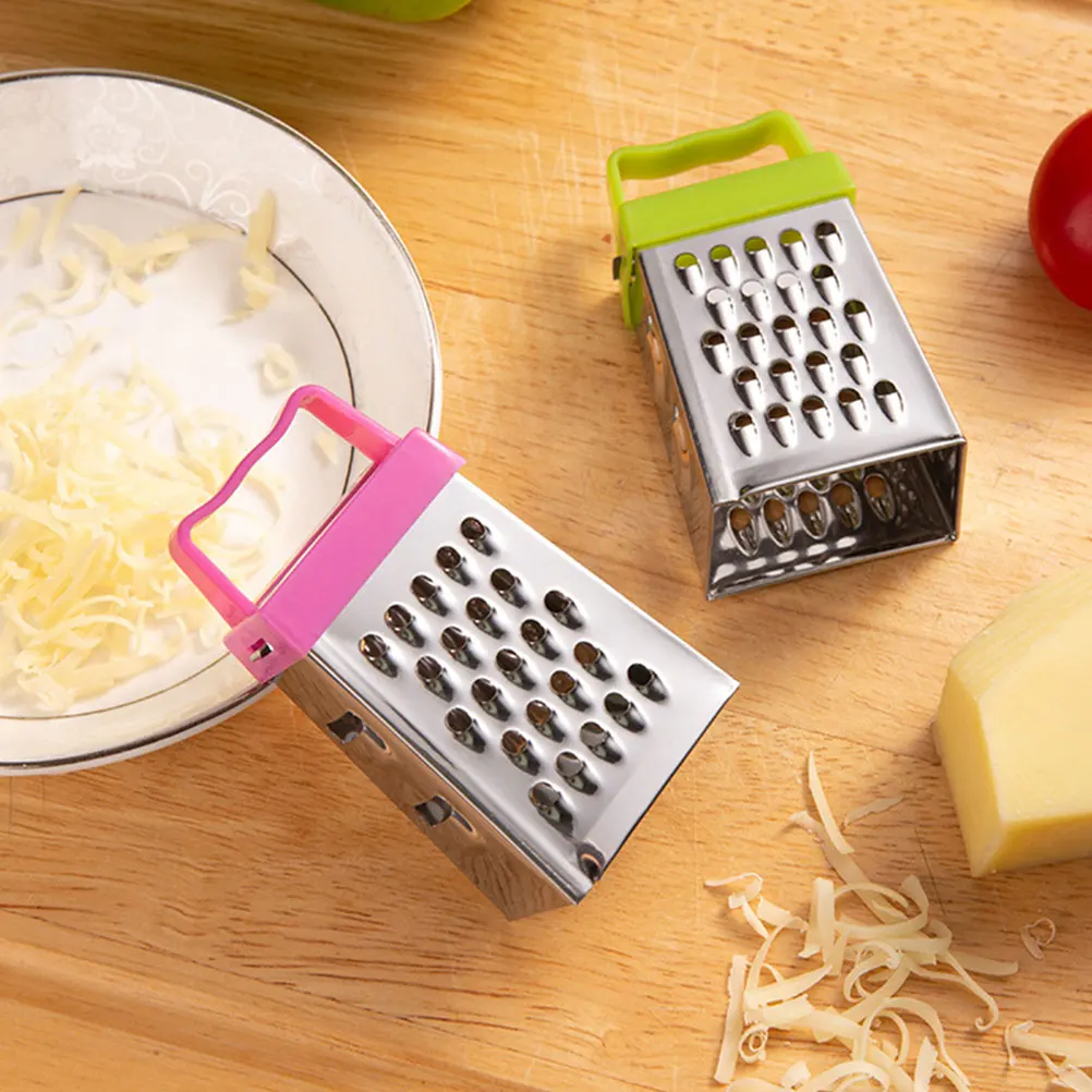 6Pcs Lemon Cheese Grater Multi-Purpose Stainless Steel Sharp Vegetable Fruit Tool Cheese Shavings Planer Kitchen Grater Box