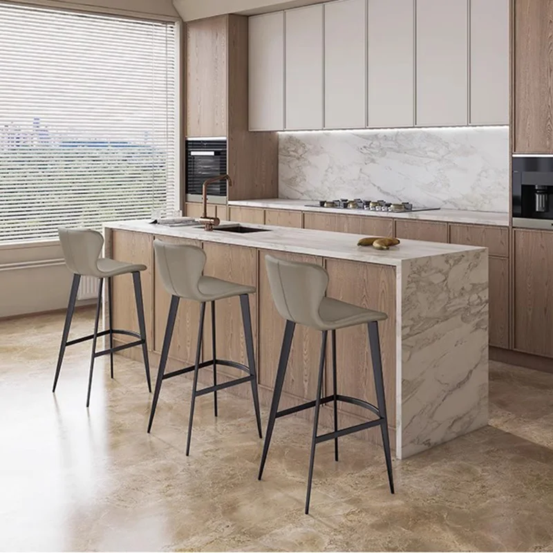 الشمال المطبخ بار البراز تصميم مطعم مع كراسي بار عالية الظهر الحديثة الجمالية الاسترخاء تشيس دي بار الأثاث العصري