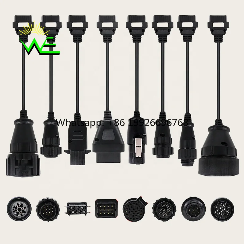 

Full Set 8 Cables Connector Adapter for Truck Car OBD OBD2 Diagnostic