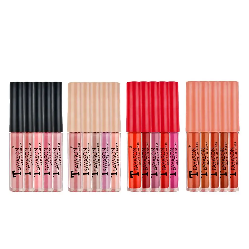 Waterproof Matte Lipstick Set Moisturizing Long Lasting Velvet Lip Gloss Non Stick for Girls Travel