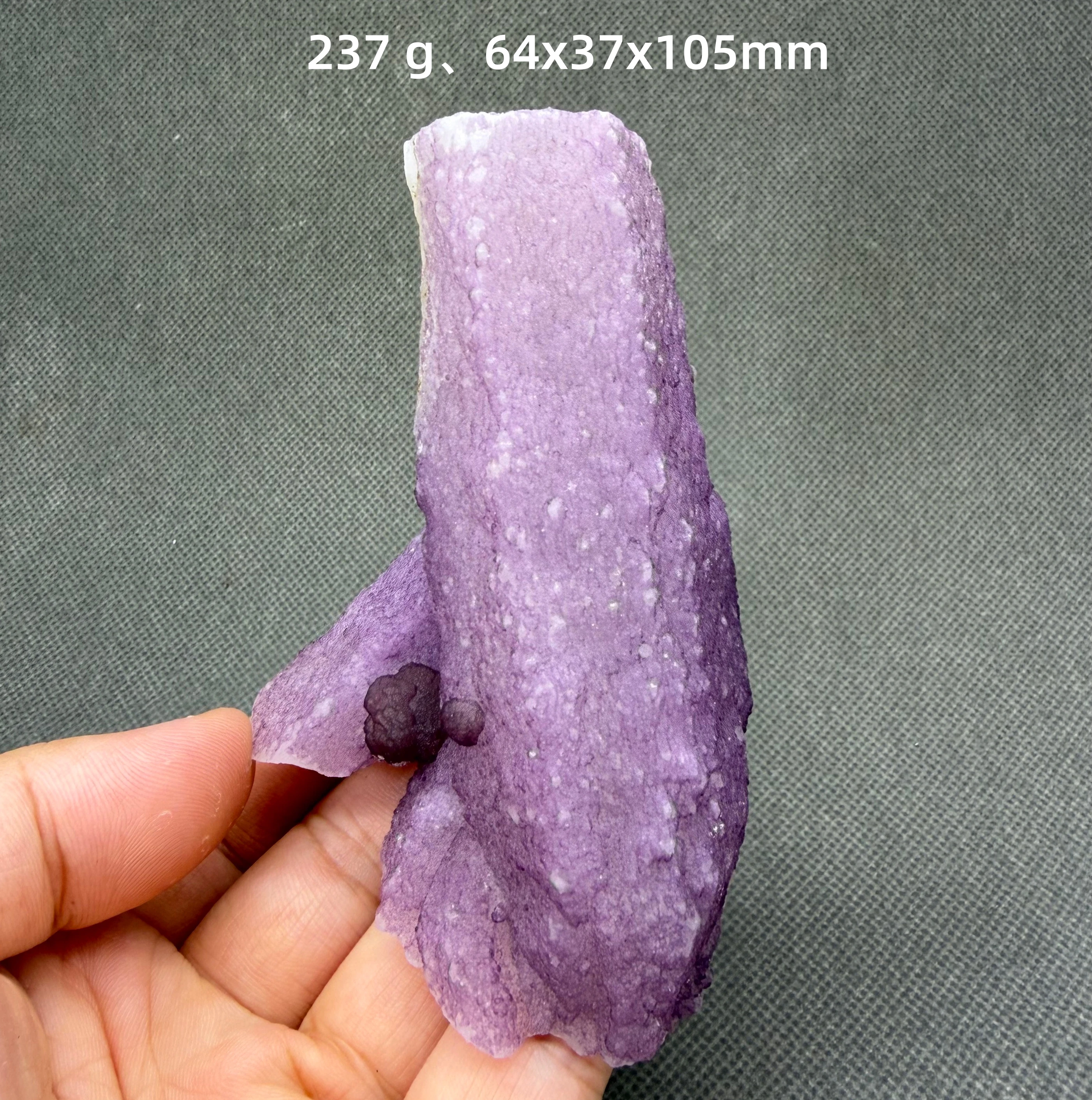 RARE Natural Purple Fluorite with Quartz Inclusion Phantom Crystal Cluster Mineral Specimen view 4