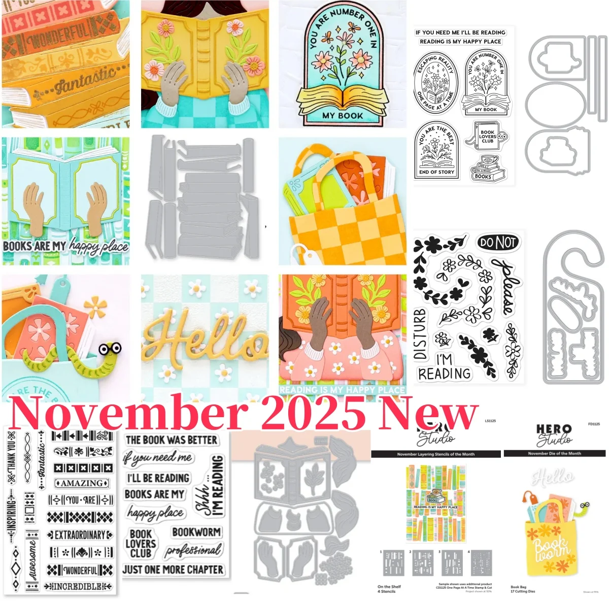 

Book Shelf Clear Stamps Metal Cutting Dies Stencil For DIY Scrapbook Craft Decoration Embossing Template Supplies Greeting Card