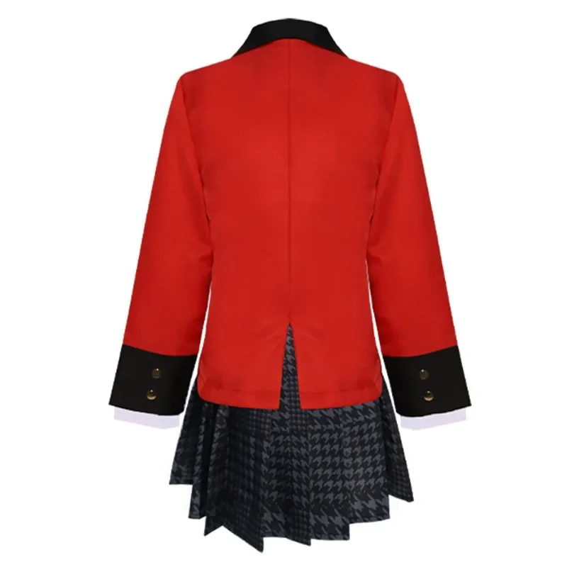 Anime Kakegurui Jabami Yumeko przebranie na karnawał Sayaka kompulsywny hazardzista Anime uczennica JK jednolita kurtka bluza z kapturem komplet — zdjęcie 4