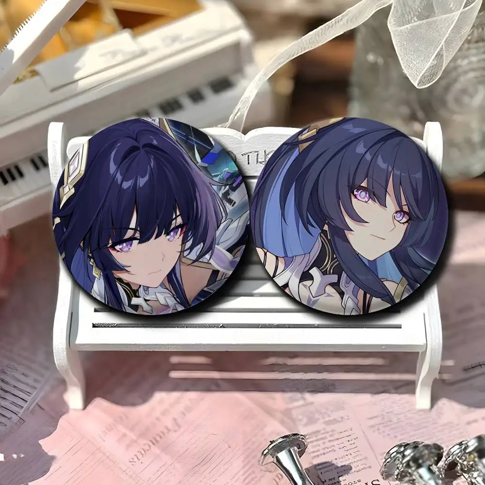 

Honkai Raiden Mei Cute Badges Round Exquisite Badge Brooches Creative Pins For Clothes Hat Backpack Gift Accessories