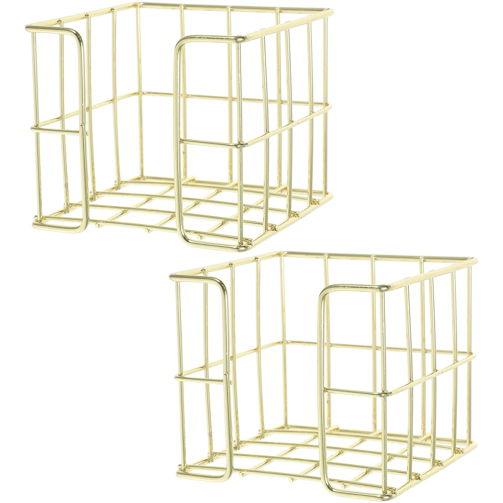 

2pcs Desktop Memo Box Business Card Holder Organizer Sturdy Alloy Metal Card Stand For Desk Office Display Storage Rack