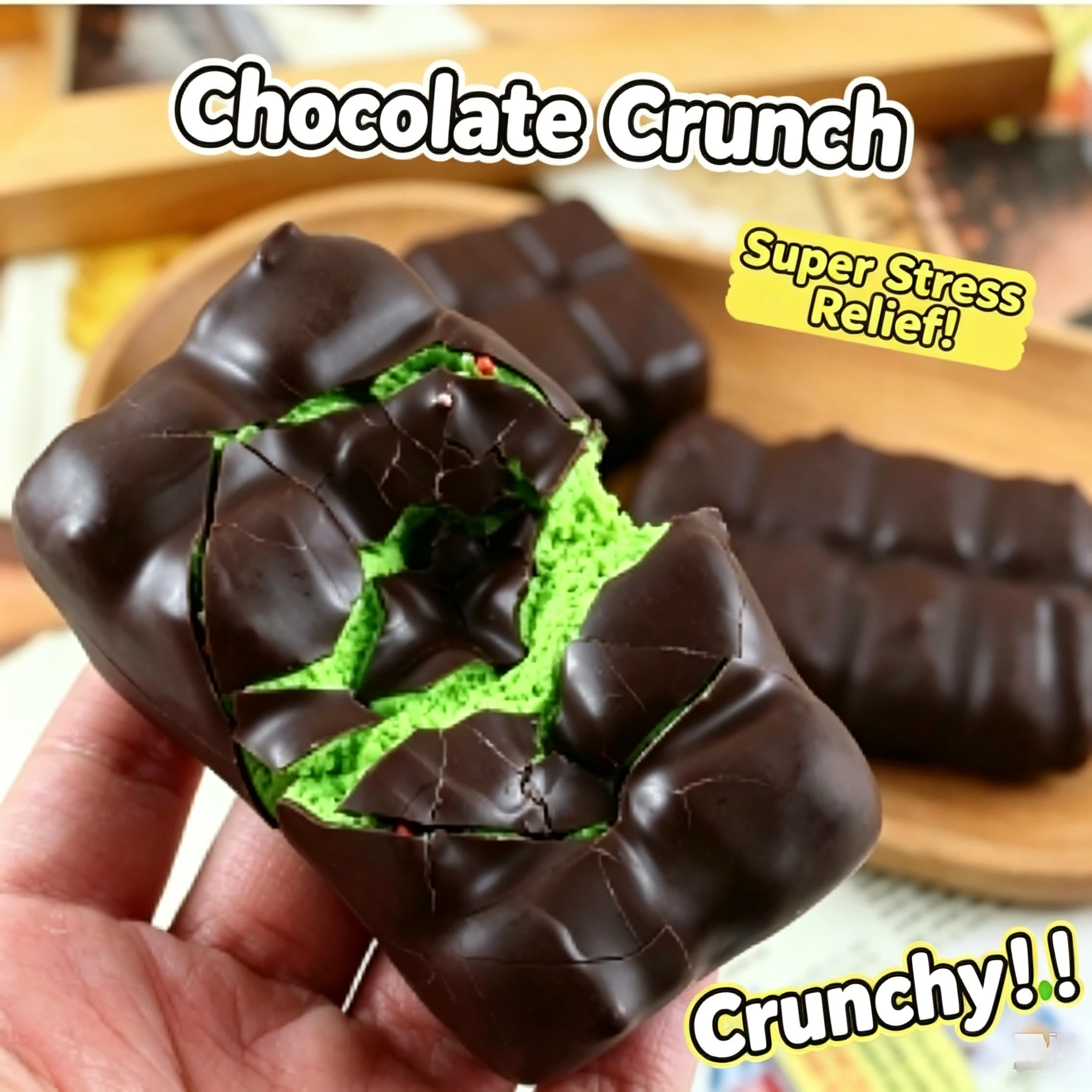 New Crispy Chocolate Squeezing Le Ga Bang Crispy Simulation Chocolate Ventilatory and Stress Relieving Toy